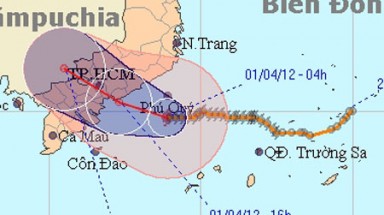   Bão số 1 suy yếu thành áp thấp nhiệt đới