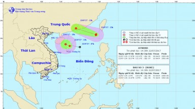  Bão số 3 và áp thấp nhiệt đới cùng tấn công Biển Đông