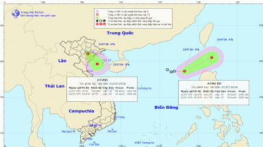 Nguy cơ 2 áp thấp nhiệt đới cùng lúc trên Biển Đông