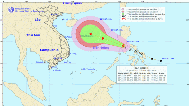 Sáng ngày 10/11, bão Haikui sẽ đi vào biển Đông