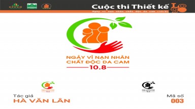  Tác phẩm tham dự cuộc thi thiết kế Logo "Ngày Vì nạn nhân chất độc da cam (10/8)" mã số 003