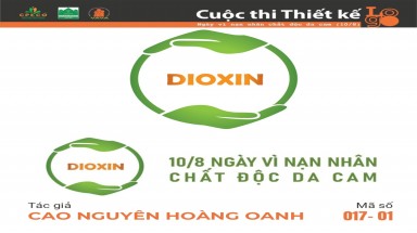  Tác phẩm tham dự cuộc thi thiết kế Logo "Ngày Vì nạn nhân chất độc da cam (10/8)" mã số 017- 01