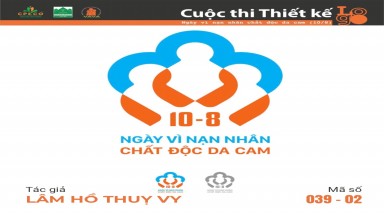  Tác phẩm tham dự cuộc thi thiết kế Logo "Ngày Vì nạn nhân chất độc da cam (10/8)" mã số 039-02